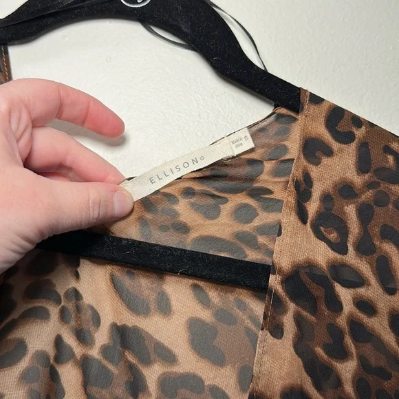 Women’s Oversized Animal Cheetah Leopard Print Duster Kimono - Picture 2 of 6